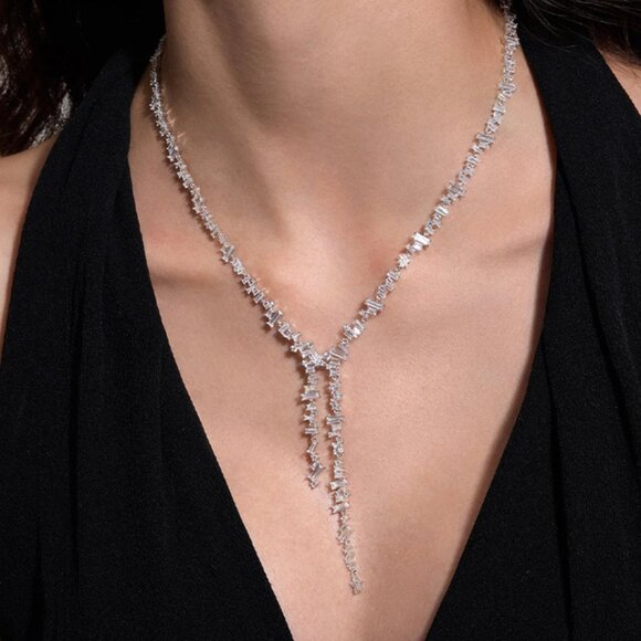 Starry Celestial Necklace - Cubic Zirconia & Silver - Picture 1 of 8